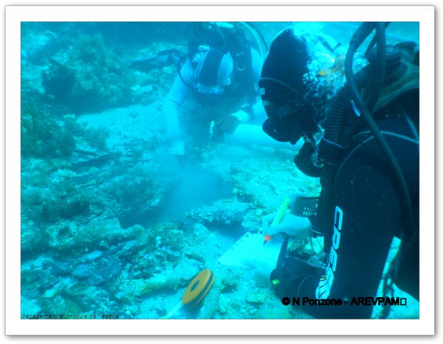 fouille archologique sous-marine pave Porquerolles